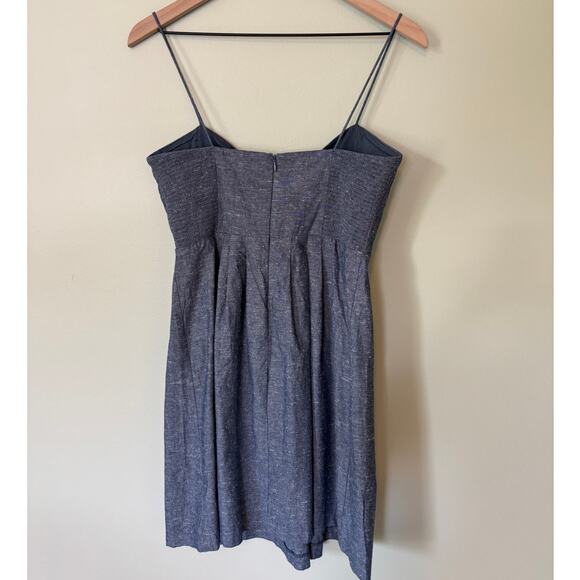Madewell Chambray Tiefront Cutout Cami Dress Size 4 - Picture 6 of 10